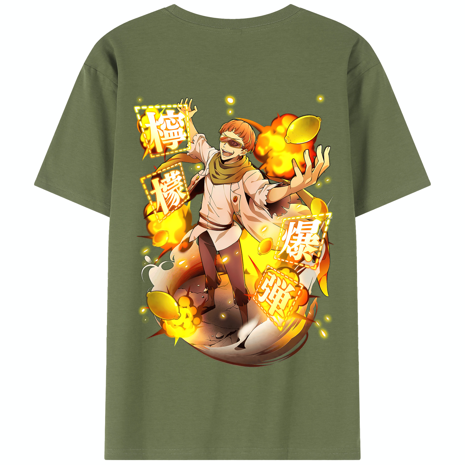 （画像用） 文豪ストレイドッグス Bungo Stray Dogs 綿100％半袖Tシャツ（背面プリント）